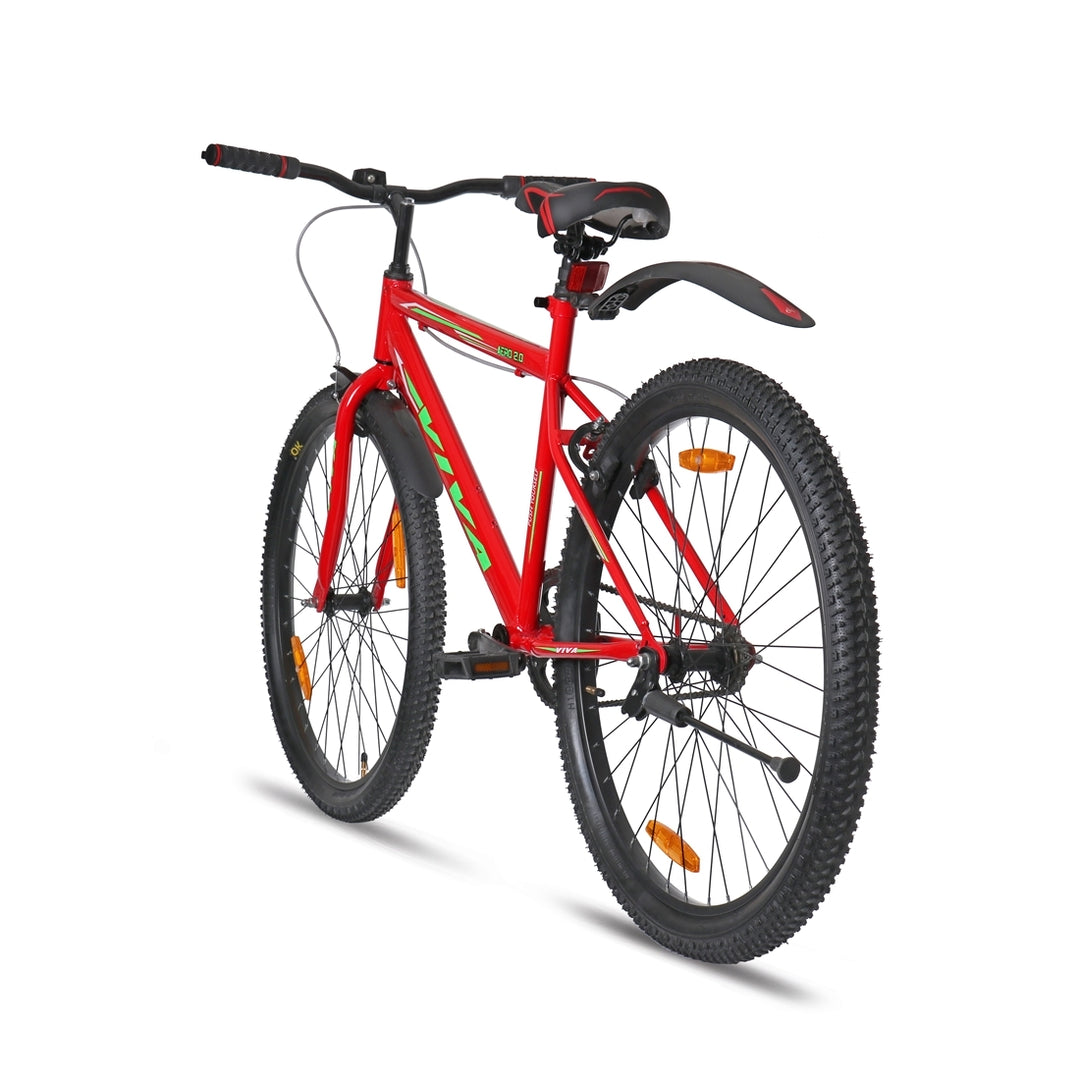 Single Speed City Bike for Adults (Red-Green) Suitable