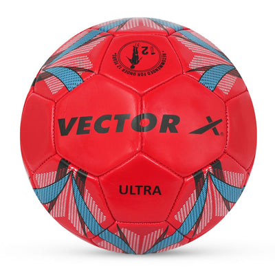Ultra - Machine Stitched Football | Size - 5 | Suitable Without Grass/International Match Ball/Soccer Balls/Football - Red