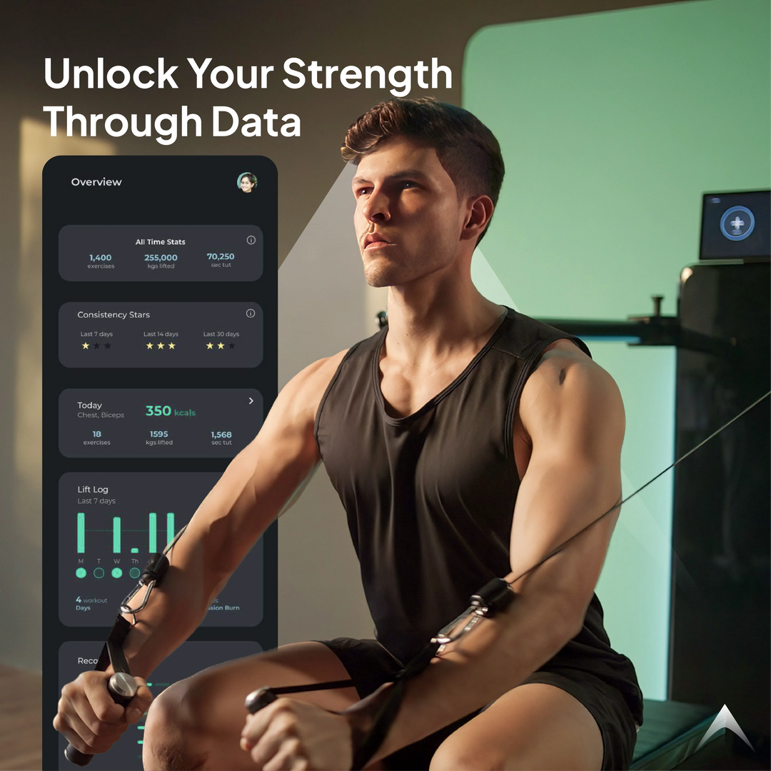X AI Powered Strength Training Machine | Train Better with Data Driven Strength Training | All in One Home Gym with Data Tracking for Men and Women | Black