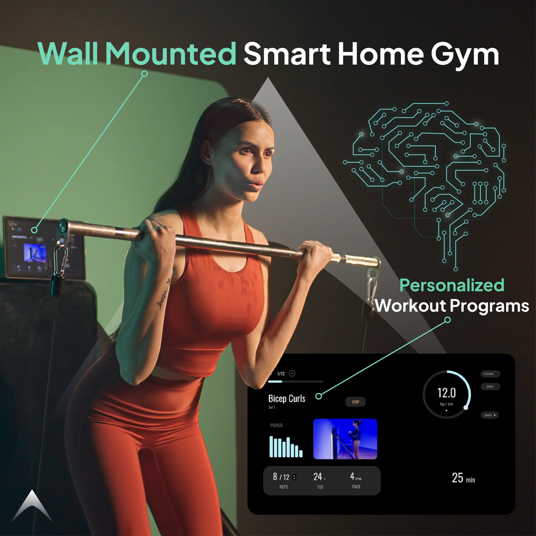 X AI Powered Strength Training Machine | Train Better with Data Driven Strength Training | All in One Home Gym with Data Tracking for Men and Women | Black