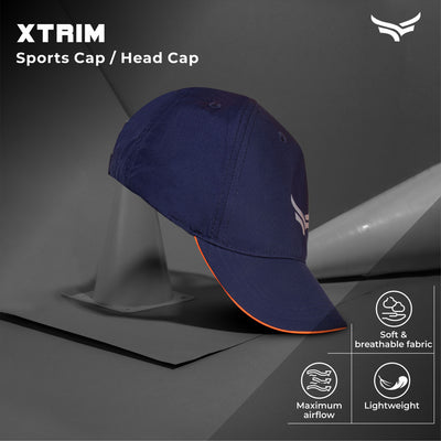 Head Caps for Men | Unisex Sports Caps with Adjustable Strap | Summer Cap for Men | Cap for All Sports | Cap for Girls | Gym Caps for Men & Women | Cap Sports | Caps for Men with Air Holes | Blue