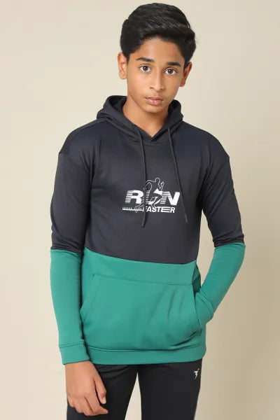 Technosport Boy's Hooded Sweatshirt B137 Black1