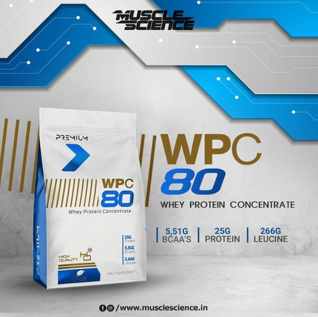 Premium Whey Protein Concentrate 80% Powder With Digestive Enzymes | (1 Kg | Chocolate)