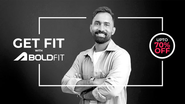 Brand Banner of BoldFit showing its top products with offer callout.