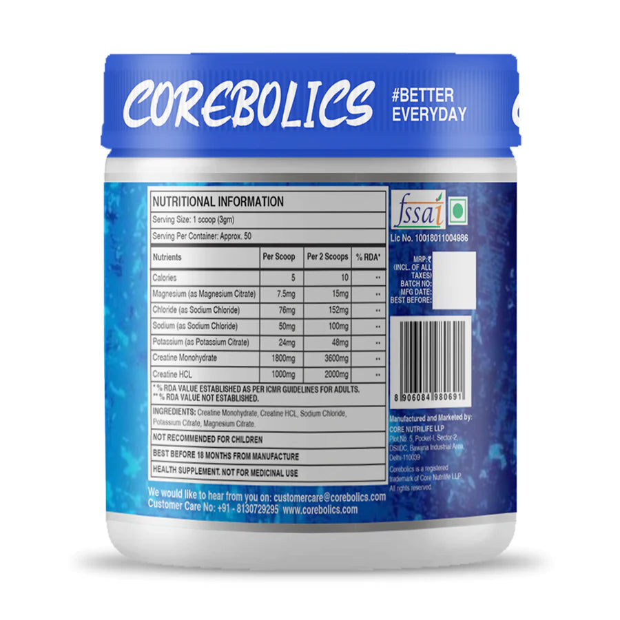 Creatine (Creatine + Electrolyte) (Unflavored | 150 Gm | 50 Servings)