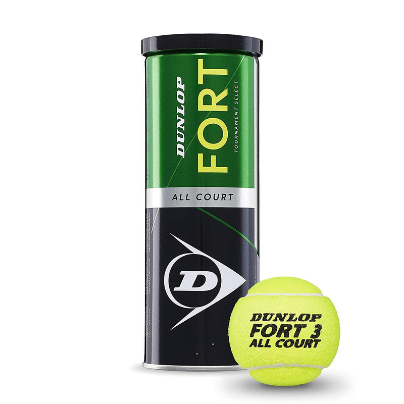 Dunlop Fort All Court Tennis Ball (Green) 1 Can | 3 Balls