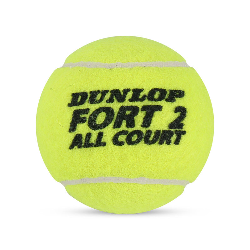 Dunlop Fort All Court Tennis Ball (Material: Rubber | Color: Green) Standard Size (3 Can | 9 Balls (3 Balls/Can)