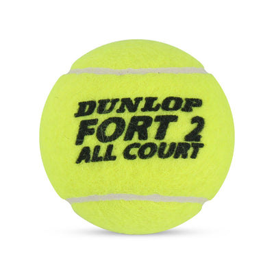 Dunlop Fort All Court Tennis Ball (Material: Rubber | Color: Green) Standard Size (24 Can | 72 Balls (3 Balls/Can)
