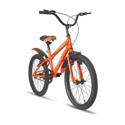 Roller Single Speed 20T Steel Single Speed Bicycle for Kids with Training Wheels (Fluorescent Orange) Suitable for Age : 7 to 10 Years || Height : 3ft 10  to 4ft 7  