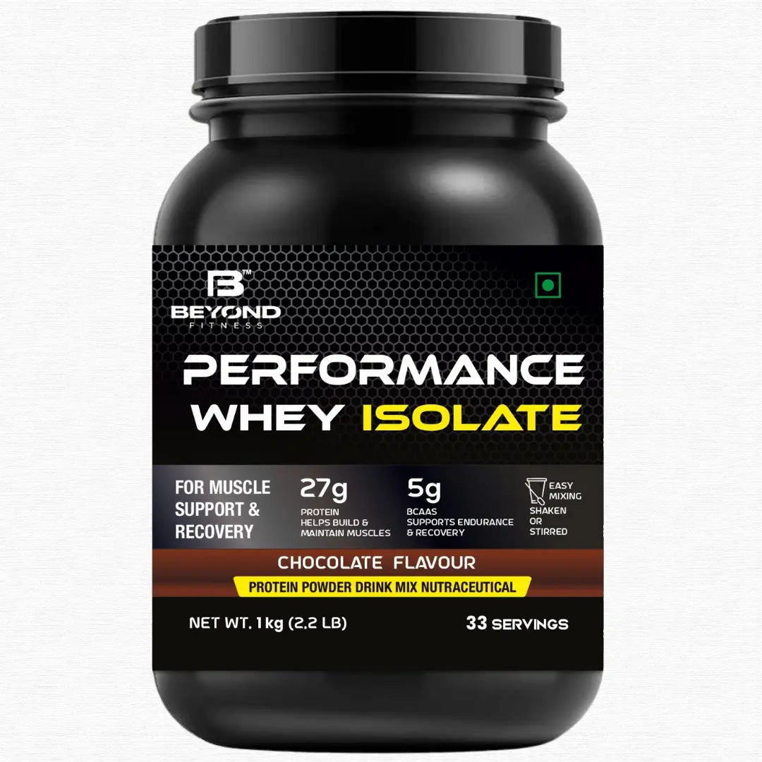 Beyond Fitness ISO power Combo (Performance Whey Isolate Protein 1kg-BCAA isotonic energy drink 500mg)