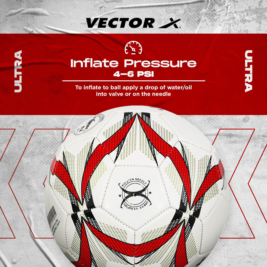 Ultra - Machine Stitched Football | Size - 5 | Suitable Without Grass/International Match Ball/Soccer Balls/Football - White