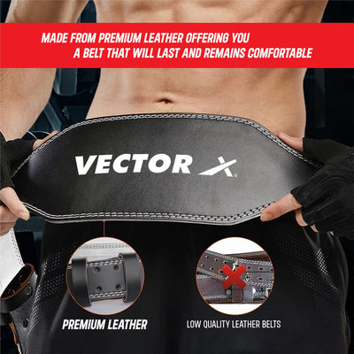 Power 2.5 layers | 6 Inch Leather Weight Lifting Back Support Power Lifting Gym Belt