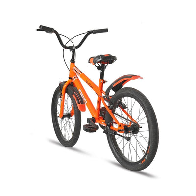 Roller Single Speed 20T Steel Single Speed Bicycle for Kids with Training Wheels (Fluorescent Orange) Suitable for Age : 7 to 10 Years || Height : 3ft 10  to 4ft 7  