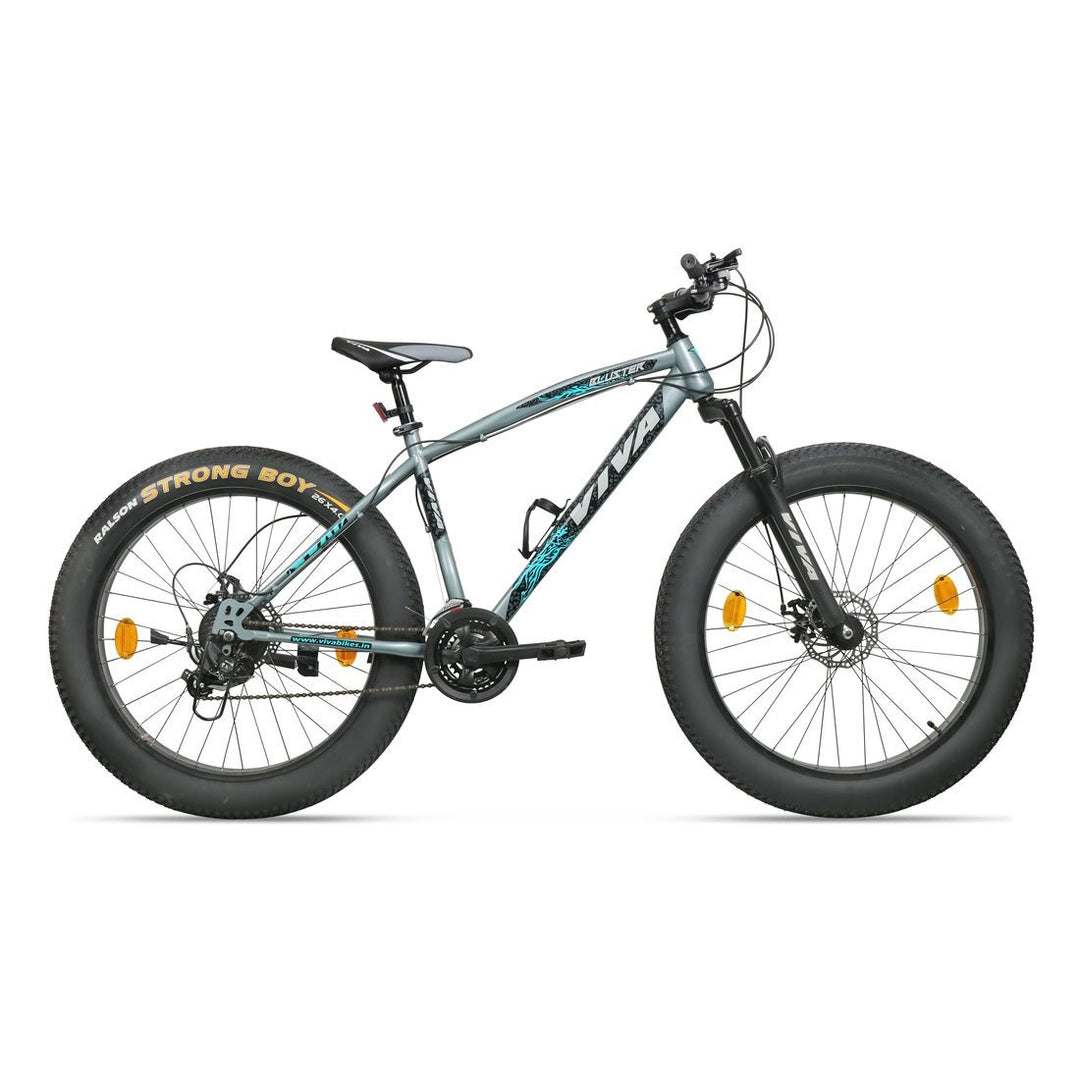 Bluster 26T 21 Gear Multi Speed Fat Bike for Adults (Stone Grey) Suitable for Age 17 years to above || Height ft to 5ft 11