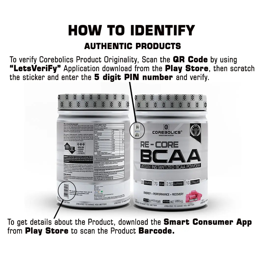Re-core Bcaa(450 Gm | 30 Servings) - Lychee Licious - 450 Gm