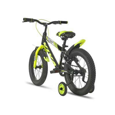 Jazzi Single Speed 16T Single Speed Steel Bicycle for Kids (Black-Green) Suitable for Age : 4 to 6 Years || Height : 3ft 5  to 3ft 9  