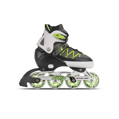 IS-80MM In-line Skates - Size 9 - 11 UK (Black & Green color)