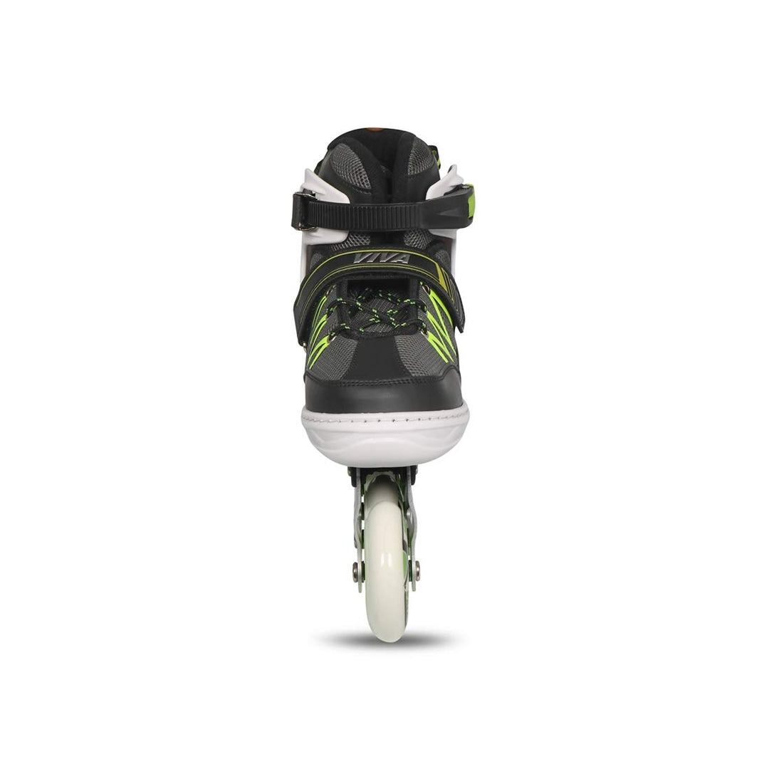 IS-80MM In-line Skates - Size 9 - 11 UK (Black & Green color)