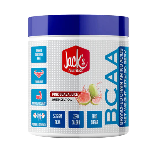 JACK'S NUTRITION Vegan BCAA with 2:1:1 Ideal Ratio Leucine, Isoleucine & Valine - Pre/Post & Intra Workout/Amino Acids -Recovery & Performance Boost-Zero Sugar (LITCHI JUICE)