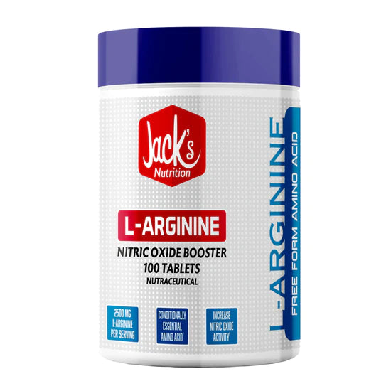 JACK'S NUTRITION L-Arginine 2500mg-100 Tablets |Boosts Stamina | Increases Blood Flow | Nitric oxide Booster | Pre-workout Supplement