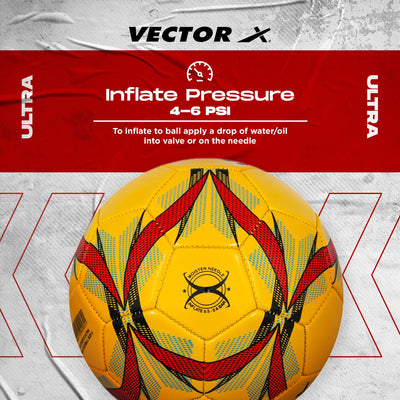 Ultra - Machine Stitched Football | Size - 5 | Suitable Without Grass/International Match Ball/Soccer Balls/Football - Yellow
