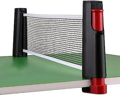 Table Tennis Net Portable Retractable Ping Pong Adjustable Net for Any Table Table Tennis Net (Black)