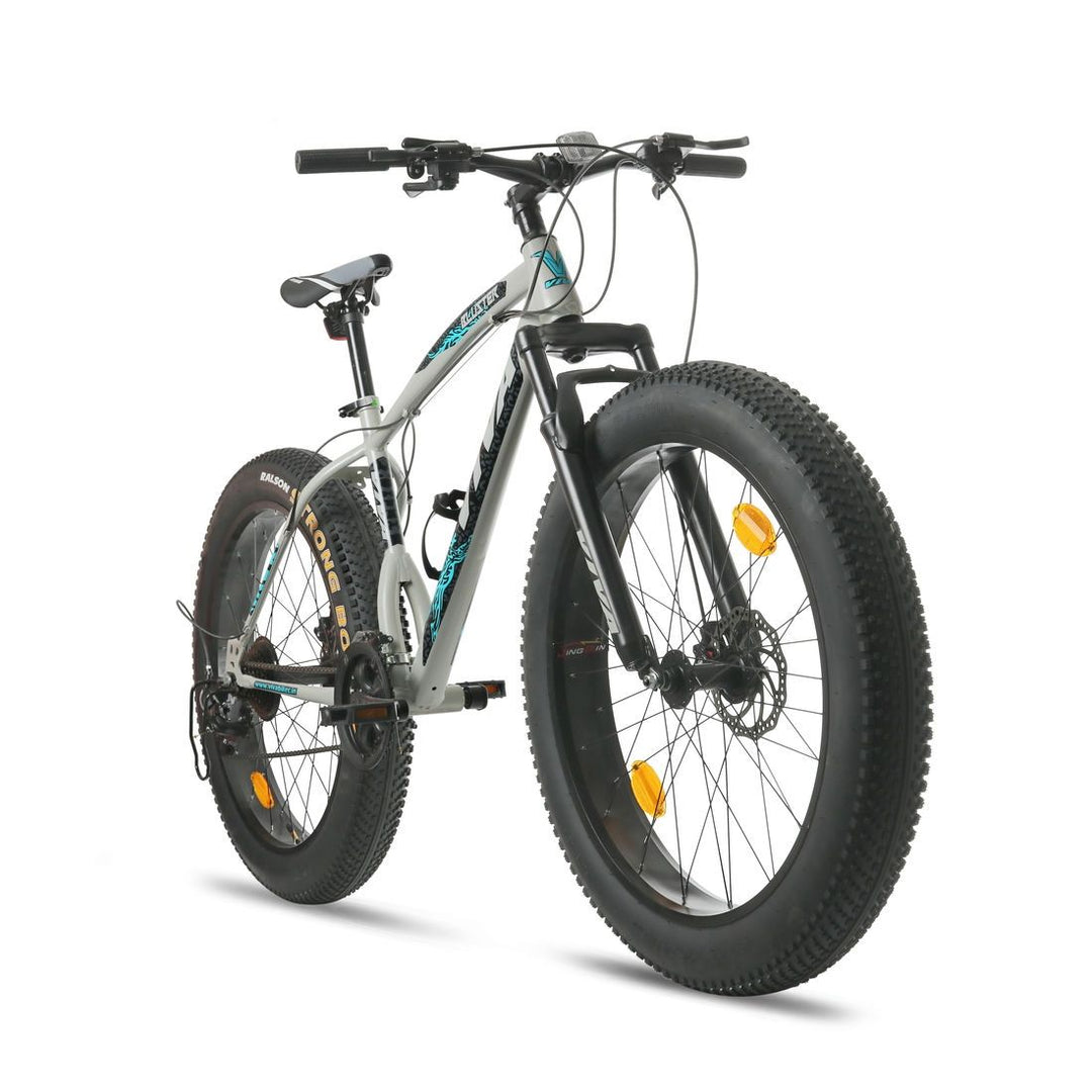 Bluster 26T | 21 Gear | Multi Speed Fat Bike for Adults (Smokey Grey) Suitable for Age : 17 years to above || Height : 5 ft 2  to 5ft 11 