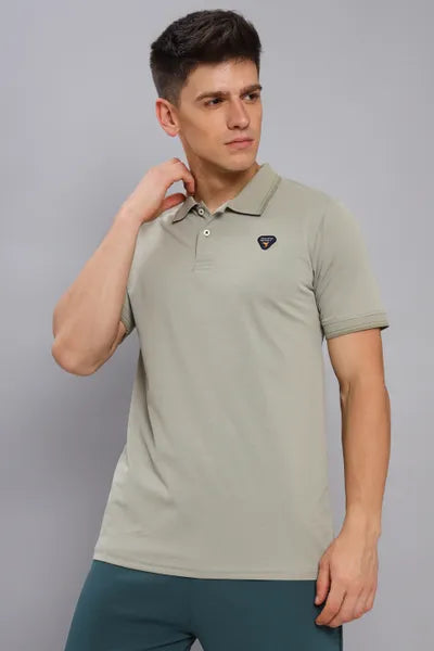 Technosport Men's Active Half Sleeve Polo T-Shirt OR31 Bay Leaf