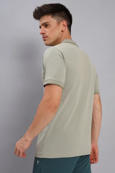 Technosport Men's Active Half Sleeve Polo T-Shirt OR31 Bay Leaf