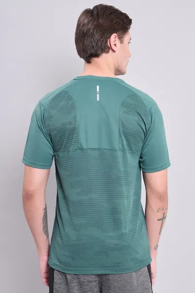Technosport Mens Active Half Sleeve T-shirt P577-Green