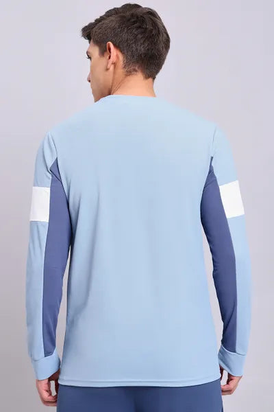 Technosport Mens Active Full Sleeve T-shirt P595 Scale Blue