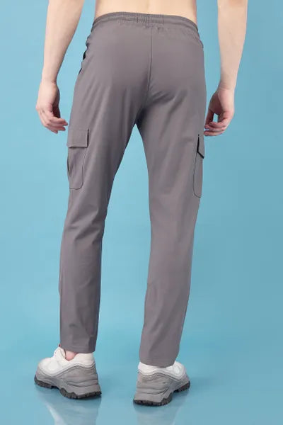 Technosport Men's Solid Cargo Pants P675 Iron Grey
