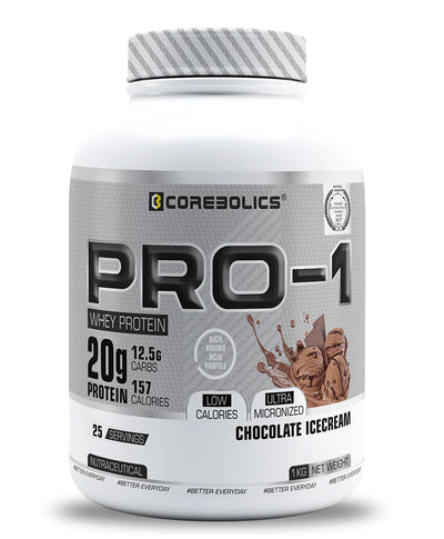 Pro-1 Whey Protein (1 Kg | 25 Serving) - Chocolate Icecream