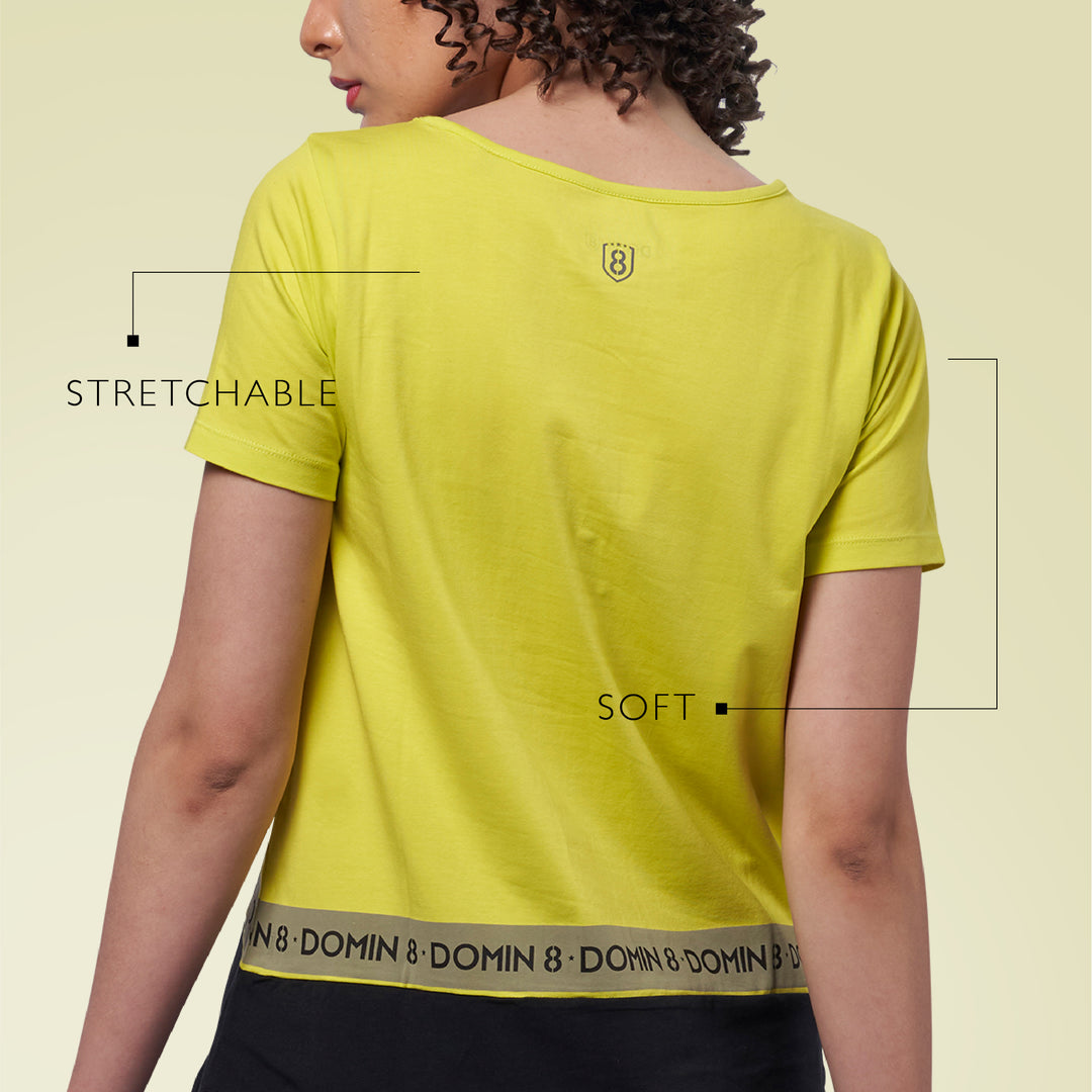 Women's 95% Organic Block T-Shirt (Yellow)