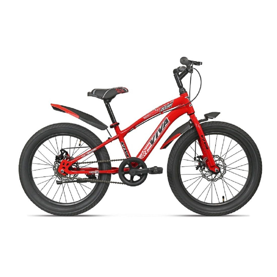 Occam 20 * 3.0inches Semi Fat Single Speed Bicycle for Kids with Dual Disc Brakes (Matt Red) Suitable for Age : 7 years to 10 Years || Height : 3ft 10 inches to 4ft 7 inches