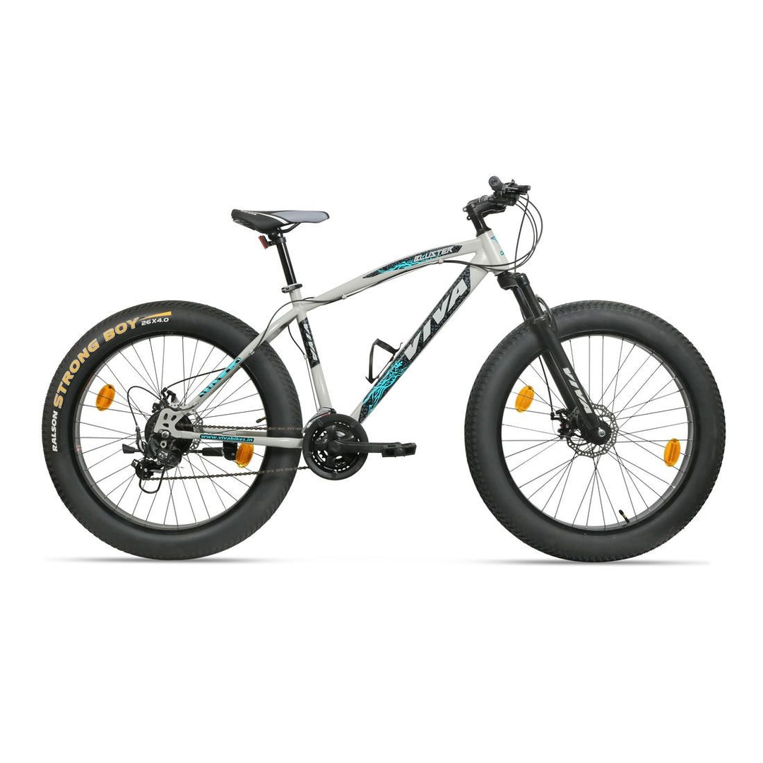 Bluster 26T | 21 Gear | Multi Speed Fat Bike for Adults (Smokey Grey) Suitable for Age : 17 years to above || Height : 5 ft 2  to 5ft 11 