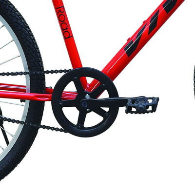 Zero Emission 26T Matt Red Single Speed City Bike with 19  Steel Frame for Adults Suitable for Age : 16years to Above || Height : 5 ft 2  to 5ft 11 