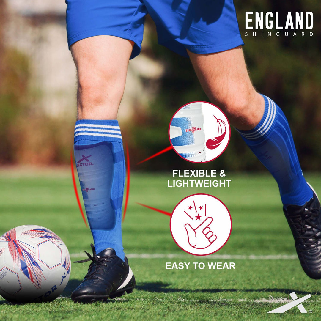 Multicolor England Soccer Stud Shin guard Football Shin Guard 1 pair