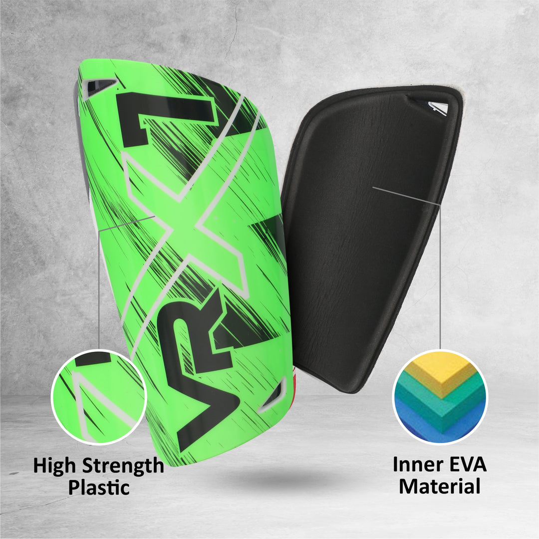 Green VRX7 Football Shin Guard 1 pair (Size - M)