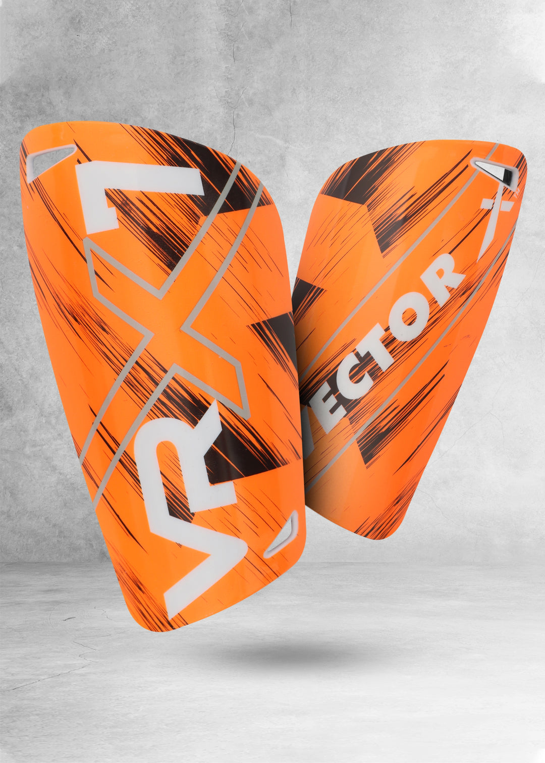 Orange VRX7 Football Shin Guard 1 pair (Size - M)