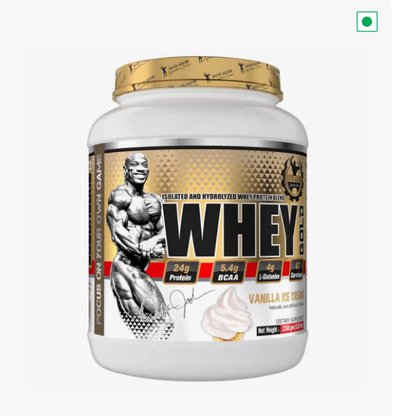 Dexter Jackson Isolate and Hydrolyzed Whey Protein blend Whey Gold | 2.27 kg (5 lb) | Vanilla Ice Cream