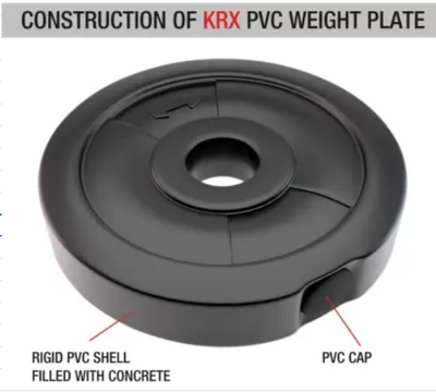 20 kg PVC with One 3 Ft Curl Rod and 1 Dumbbell & Rod | Homegym | (2 kg x 4 = 8 kg Plates + 3 kg x 4 = 12 kg Plates)