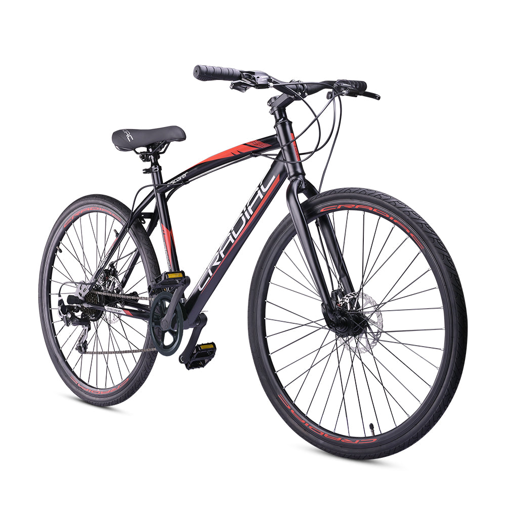 Discover Rigid 7 Speed 700c Hybrid Cycle/ City Bike (7 Gear, Black)