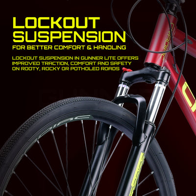 Gunner 700c T Hybrid Cycle/ City Bike (21 Gear, Maroon)