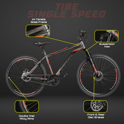 Tribe 27.5 T Mountain Cycle (Single Speed, Grey)