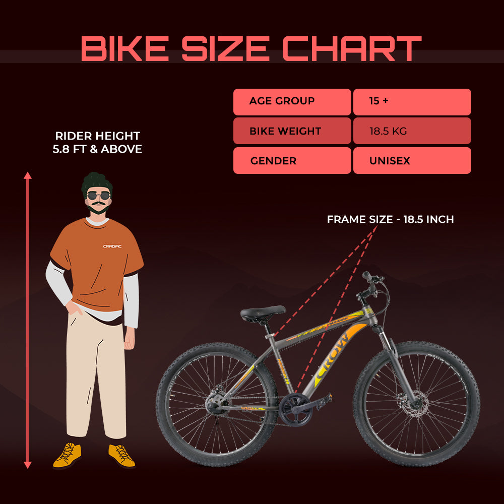 18.5 mountain discount bike frame size