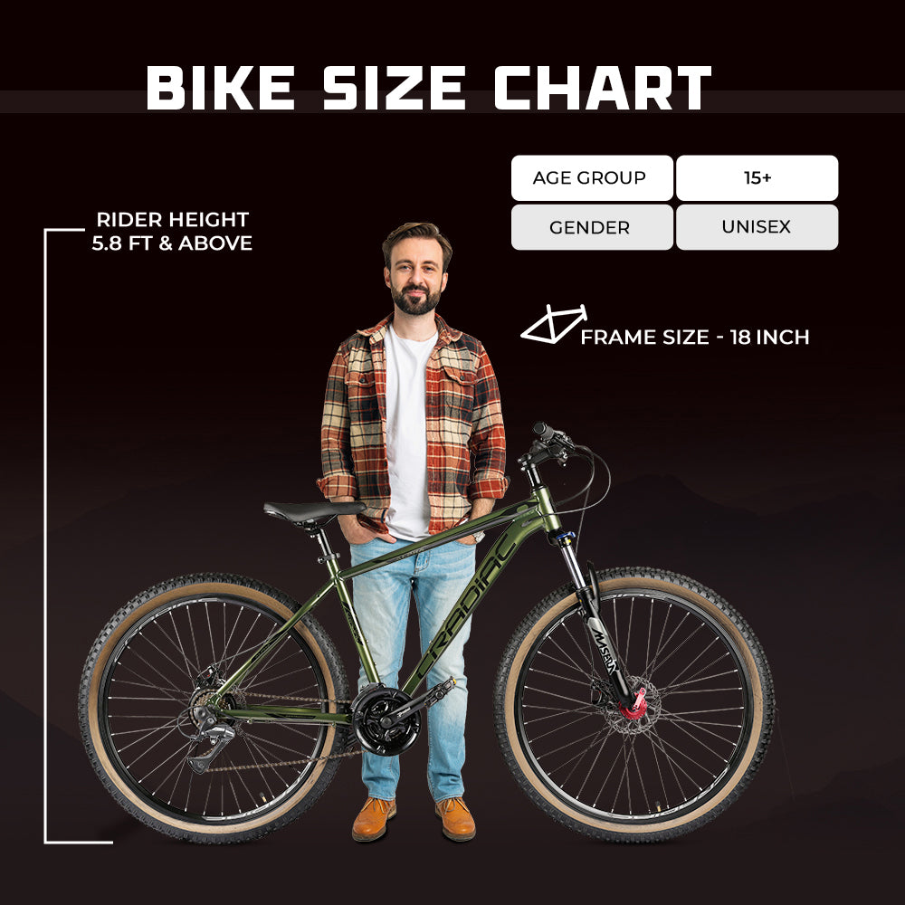 29 mountain store bike size chart