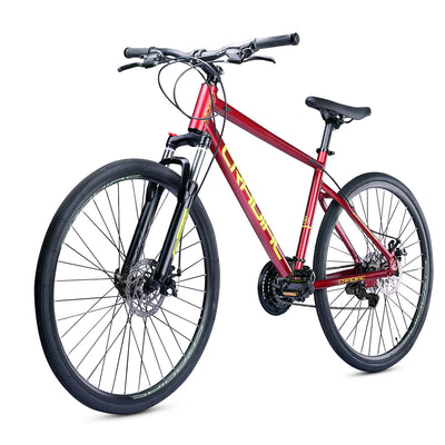 Gunner 700c T Hybrid Cycle/ City Bike (21 Gear, Maroon)