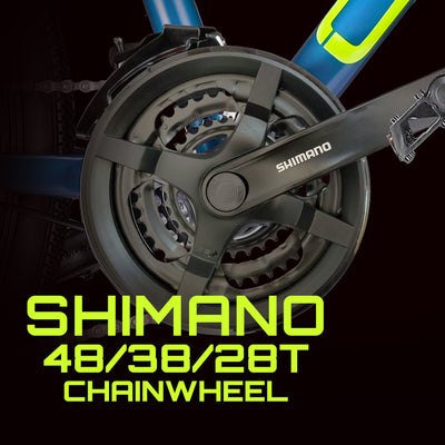 Gunner Pro 700c | 6061 Alloy Frame | Shimano Acera 700c T Hybrid Cycle/ City Bike (21 Gear | Blue)