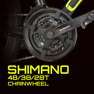 Gunner Pro | 6061 Alloy Frame | Shimano Acera | Lockout Suspension 700c T Hybrid Cycle/ City Bike (21 Gear | Grey)